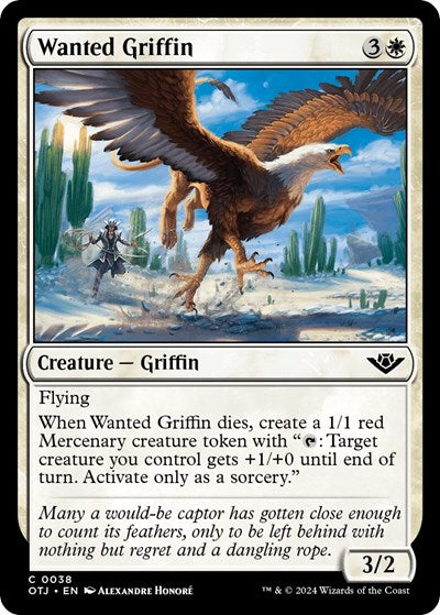 Wanted Griffin (OTJ) #38 Common Outlaws of Thunder Junction Magic: The Gathering: 2024