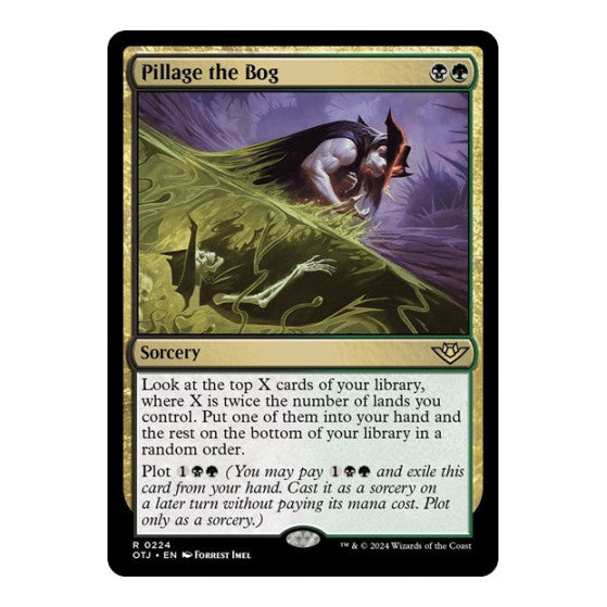 Pillage the Bog (OTJ) #224 Rare (Lightly Played) Outlaws of Thunder Junction Magic: The Gathering: 2024