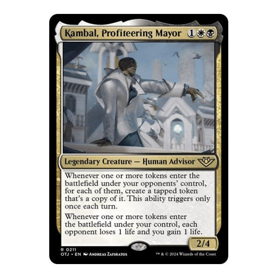 Kambal, Profiteering Mayor (OTJ) #211 Rare (Lightly Played) Outlaws of Thunder Junction Magic: The Gathering: 2024