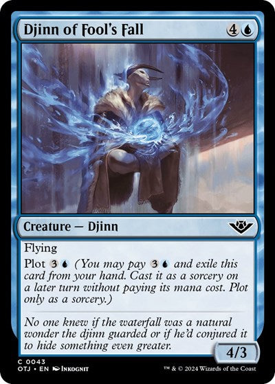 Djinn of Fools Fall (OTJ) #43 Common Outlaws of Thunder Junction Magic: The Gathering: 2024