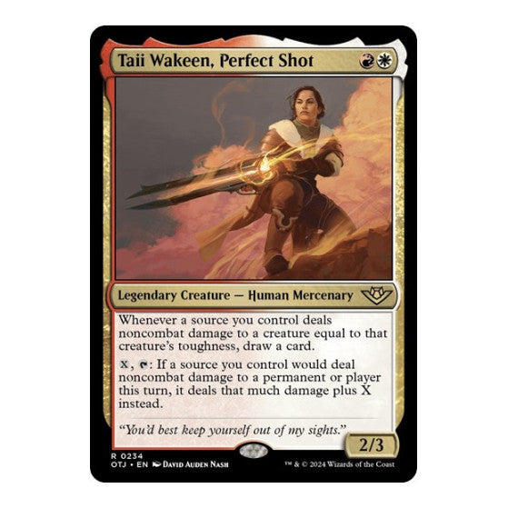 Taii Wakeen Perfect Shot (OTJ) #234 Rare (Near Mint) Outlaws of Thunder Junction Magic: The Gathering: 2024