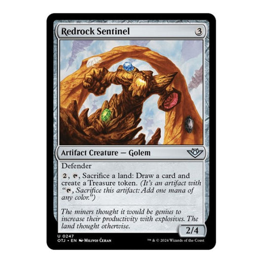 Redrock Sentinel (OTJ) #247 Uncommon (Lightly Played) Outlaws of Thunder Junction Magic: The Gathering: 2024