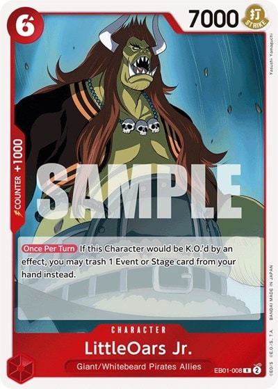 LittleOars Jr. (EB-01) #EB01-008 Rare (Foil Lightly Played) Extra Booster: Memorial Collection One Piece Card Game: 2024