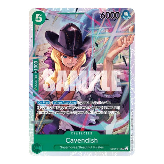 Cavendish (EB-01) #EB01-012 Super Rare (Foil Near Mint) Extra Booster: Memorial Collection One Piece Card Game: 2024