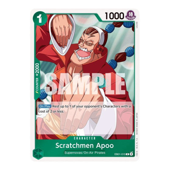 Scratchmen Apoo (EB-01) #EB01-015 Rare Extra Booster: Memorial Collection One Piece Card Game: 2024