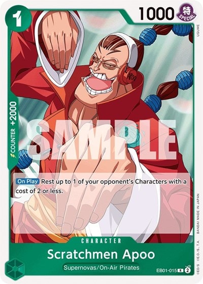 Scratchmen Apoo (EB-01) #EB01-015 Rare Extra Booster: Memorial Collection One Piece Card Game: 2024