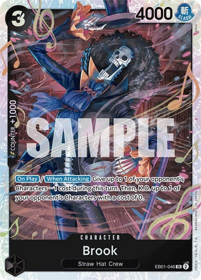 Brook 046 (EB-01) #EB01-046 Secret Rare (Foil Near Mint) Extra Booster: Memorial Collection One Piece Card Game: 2024