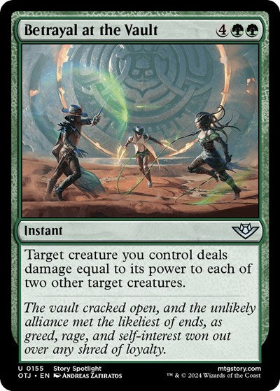 Betrayal at the Vault (OTJ) #155 Uncommon (Lightly Played) Outlaws of Thunder Junction Magic: The Gathering: 2024