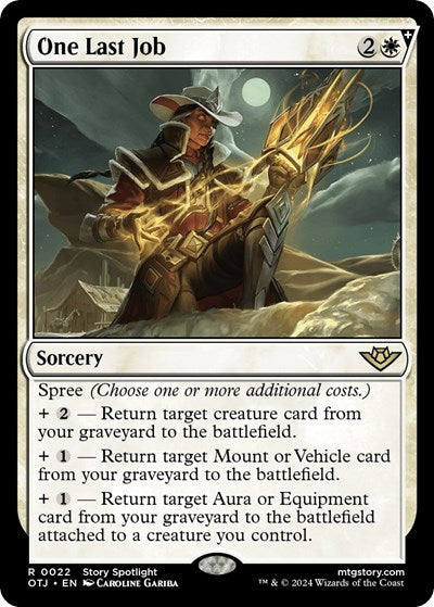 One Last Job (OTJ) #22 Rare (Lightly Played) Outlaws of Thunder Junction Magic: The Gathering: 2024