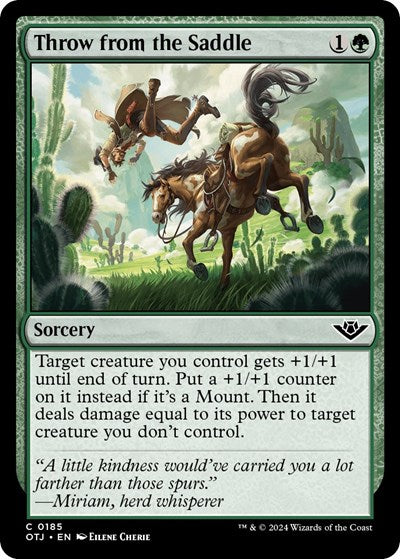 2024 Magic: Outlaws of Thunder Junction (OTJ) - Throw from the Saddle (#185, Common)