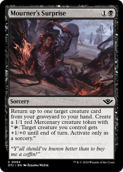 Mourners Surprise (OTJ) #94 Common Outlaws of Thunder Junction Magic: The Gathering: 2024