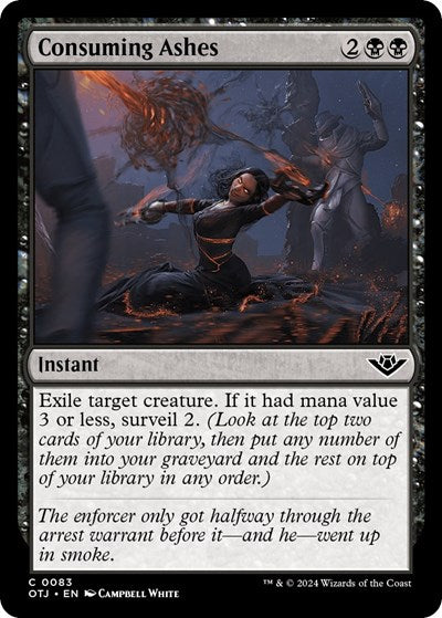 Consuming Ashes (OTJ) #83 Common (Lightly Played) Outlaws of Thunder Junction Magic: The Gathering: 2024