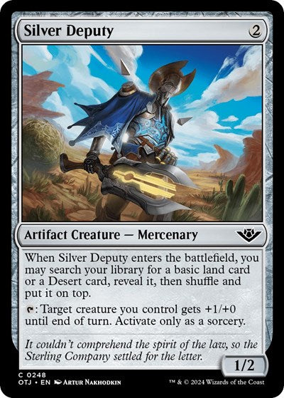 Silver Deputy (OTJ) #248 Common Outlaws of Thunder Junction Magic: The Gathering: 2024
