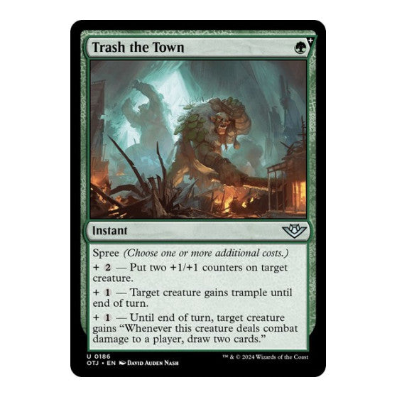 Trash the Town (OTJ) #186 Uncommon (Lightly Played) Outlaws of Thunder Junction Magic: The Gathering: 2024