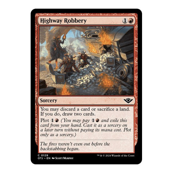 Highway Robbery (OTJ) #129 Common (Lightly Played) Outlaws of Thunder Junction Magic: The Gathering: 2024