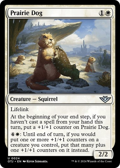 Prairie Dog (OTJ) #24 Uncommon (Lightly Played) Outlaws of Thunder Junction Magic: The Gathering: 2024