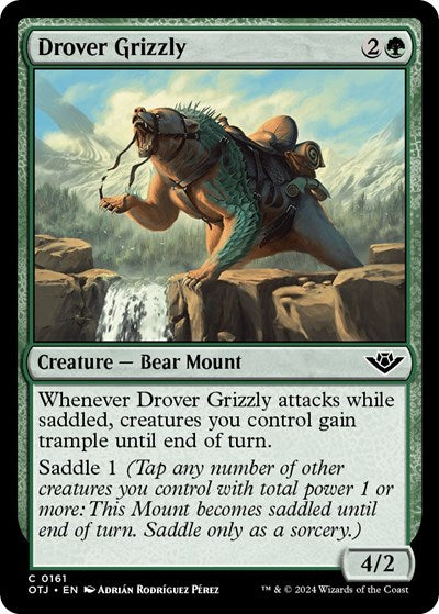 2024 Magic: Outlaws of Thunder Junction (OTJ) - Drover Grizzly (#161, Common) (Lightly Played)