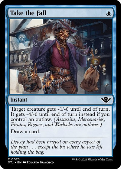 Take the Fall (OTJ) #73 Common (Lightly Played) Outlaws of Thunder Junction Magic: The Gathering: 2024