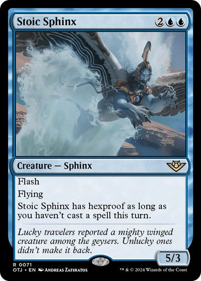Stoic Sphinx (OTJ) #71 Rare (Lightly Played) Outlaws of Thunder Junction Magic: 2024