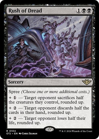 Rush of Dread (OTJ) #104 Rare (Lightly Played) Outlaws of Thunder Junction Magic: The Gathering: 2024