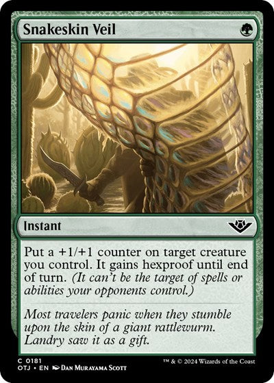 Snakeskin Veil (OTJ) #181 Common Outlaws of Thunder Junction Magic: The Gathering: 2024