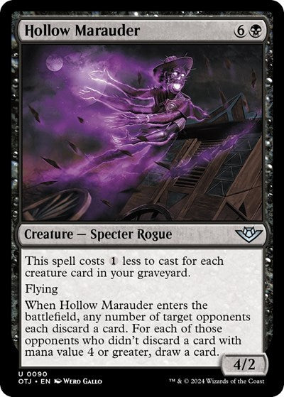 Hollow Marauder (OTJ) #90 Uncommon (Lightly Played) Outlaws of Thunder Junction Magic: 2024