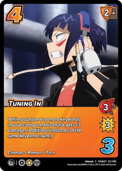Tuning In (MHA7) #23/180 Common (Lightly Played) UniVersus: My Hero Academia: Girl Power UniVersus: 2024