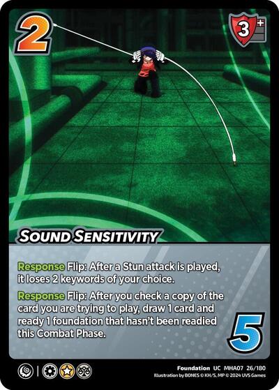 Sound Sensitivity (MHA7) #26/180 Uncommon (Near Mint) UniVersus: My Hero Academia: Girl Power UniVersus: 2024