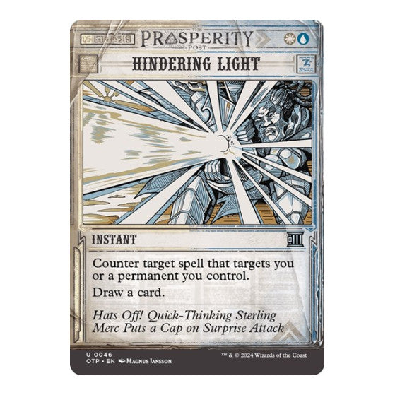 Hindering Light (OTP) #46 Uncommon (Lightly Played) Outlaws of Thunder Junction: Breaking News Magic: The Gathering: 2024