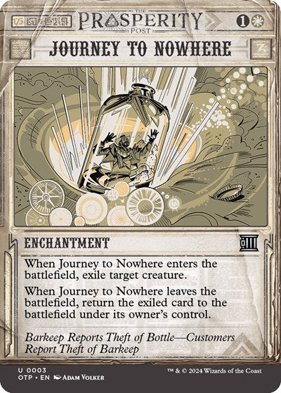 Journey to Nowhere (OTP) #3 Uncommon (Lightly Played) Outlaws of Thunder Junction: Breaking News Magic: 2024