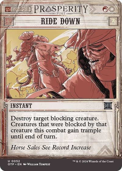 Ride Down (OTP) #52 Uncommon (Lightly Played) Outlaws of Thunder Junction: Breaking News Magic: The Gathering: 2024