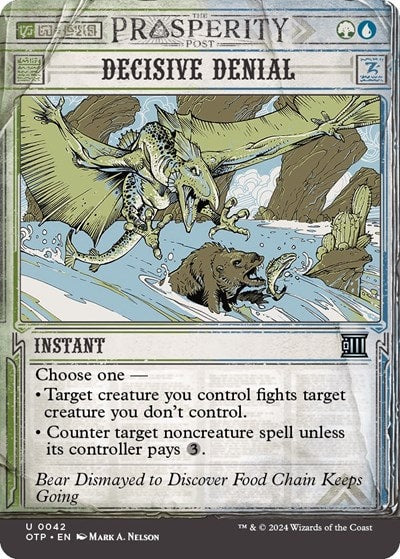Decisive Denial (OTP) #42 Uncommon (Lightly Played) Outlaws of Thunder Junction: Breaking News Magic: The Gathering: 2024