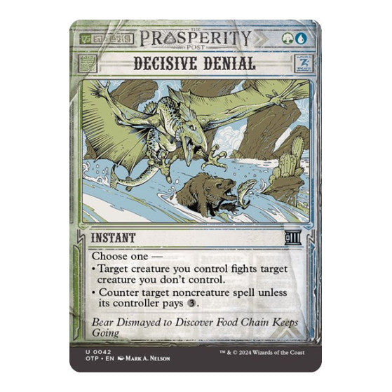 Decisive Denial (OTP) #42 Uncommon (Lightly Played) Outlaws of Thunder Junction: Breaking News Magic: The Gathering: 2024