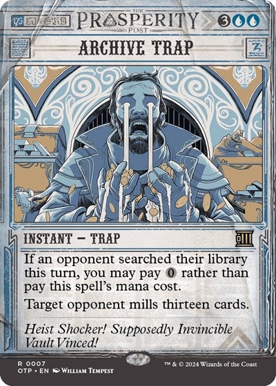 Archive Trap (OTP) #7 Rare (Near Mint) Outlaws of Thunder Junction: Breaking News Magic: The Gathering: 2024