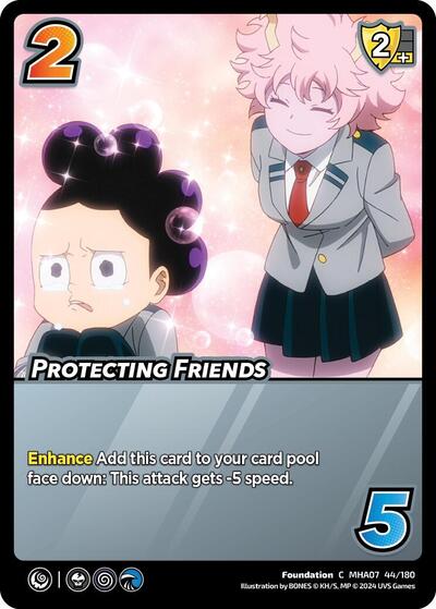 Protecting Friends (MHA7) #44/180 Common (Near Mint) UniVersus: My Hero Academia: Girl Power UniVersus: 2024