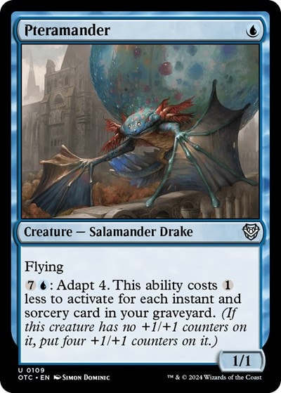 Pteramander (OTC) #109 Uncommon (Lightly Played) Commander: Outlaws of Thunder Junction Magic: The Gathering: 2024