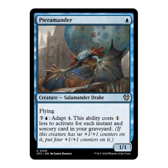Pteramander (OTC) #109 Uncommon (Lightly Played) Commander: Outlaws of Thunder Junction Magic: The Gathering: 2024