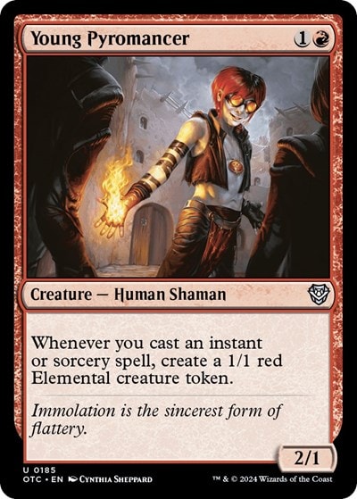 Young Pyromancer (OTC) #185 Uncommon (Lightly Played) Commander: Outlaws of Thunder Junction Magic: The Gathering: 2024