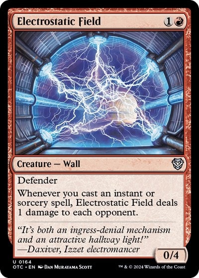 Electrostatic Field (OTC) #164 Uncommon (Lightly Played) Commander: Outlaws of Thunder Junction Magic: The Gathering: 2024