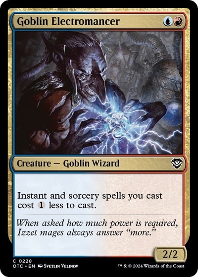 Goblin Electromancer (OTC) #228 Common (Lightly Played) Commander: Outlaws of Thunder Junction Magic: The Gathering: 2024