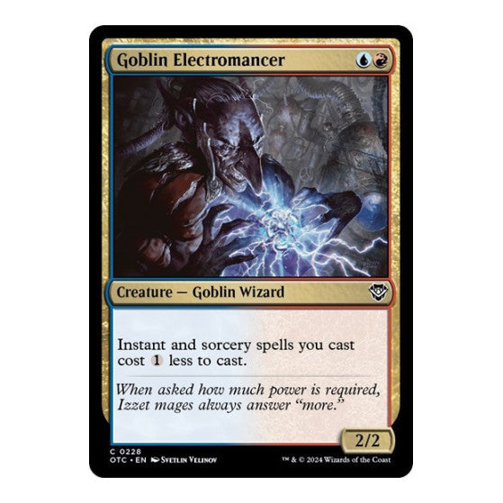 Goblin Electromancer (OTC) #228 Common (Lightly Played) Commander: Outlaws of Thunder Junction Magic: The Gathering: 2024