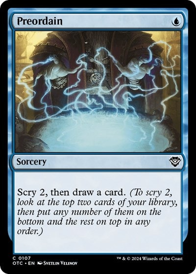 Preordain (OTC) #107 Common (Lightly Played) Commander: Outlaws of Thunder Junction Magic: The Gathering: 2024
