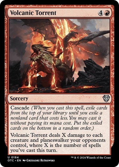 Volcanic Torrent (OTC) #184 Uncommon (Lightly Played) Commander: Outlaws of Thunder Junction Magic: The Gathering: 2024