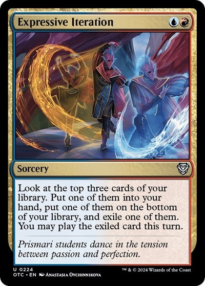 Expressive Iteration (OTC) #224 Uncommon (Lightly Played) Commander: Outlaws of Thunder Junction Magic: The Gathering: 2024