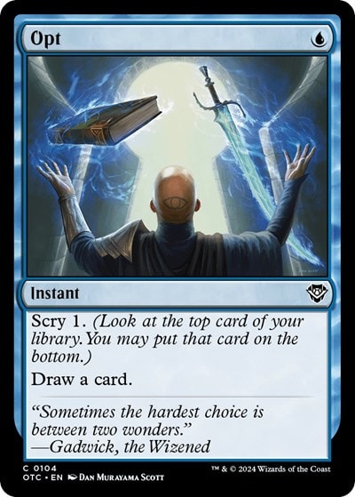 Opt (OTC) #104 Common (Lightly Played) Commander: Outlaws of Thunder Junction Magic: The Gathering: 2024