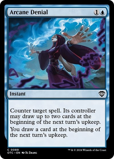 Arcane Denial (OTC) #89 Common (Lightly Played) Commander: Outlaws of Thunder Junction Magic: The Gathering: 2024