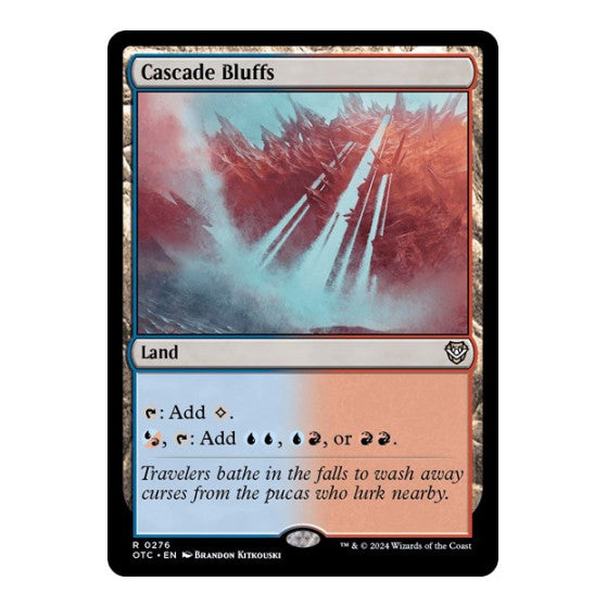 Cascade Bluffs (OTC) #276 Rare (Lightly Played) Commander: Outlaws of Thunder Junction Magic: The Gathering: 2024