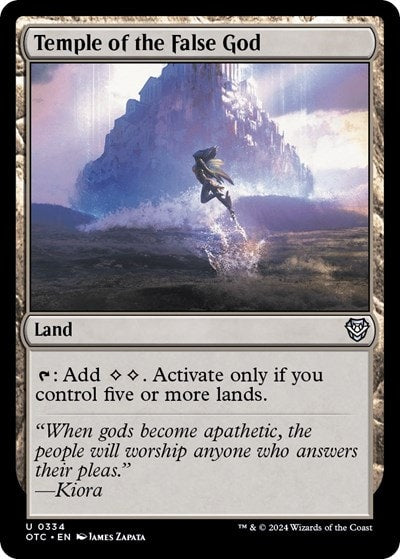 Temple of the False God (OTC) #334 Uncommon (Lightly Played) Commander: Outlaws of Thunder Junction Magic: The Gathering: 2024