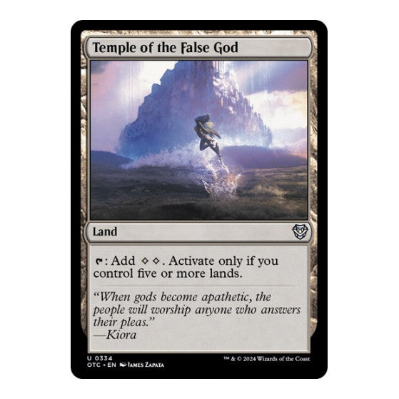 Temple of the False God (OTC) #334 Uncommon (Lightly Played) Commander: Outlaws of Thunder Junction Magic: The Gathering: 2024