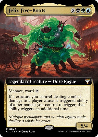 Felix Five Boots Extended Art (OTC) #42 Mythic Rare (Lightly Played) Commander: Outlaws of Thunder Junction Magic: The Gathering: 2024